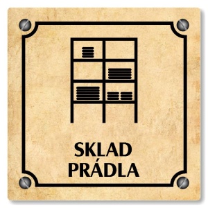 Sklad prádla, 80x80mm, pergamen, Kansas